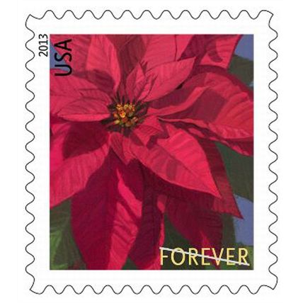 Holiday Poinsettia ATM Booklet Pane of 18 - Postage Stamps Scott 4821a
