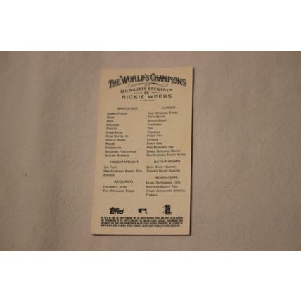 Rickie Weeks 2006 Topps Allen & Ginter's MINI NO. 68