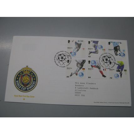 2006 GB FDC Cover - Football World Cup Winners - England, Argentina, France ++
