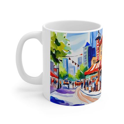 At the Cafe Vancouver British Columbia #34 Mug Ceramic Coffee Mug 11oz
