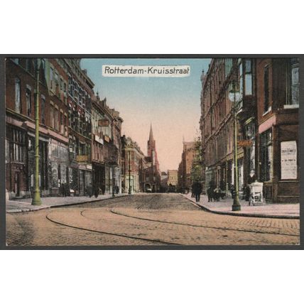 Kruisstraat, Rotterdam, 1918 - Emil Pinkau Briefkaart