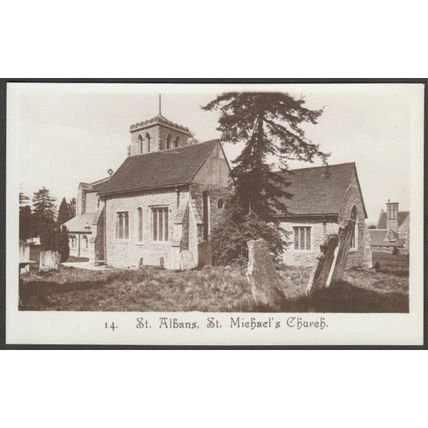 St Michael's Church, St Albans, Hertfordshire, c.1920 - Postcard