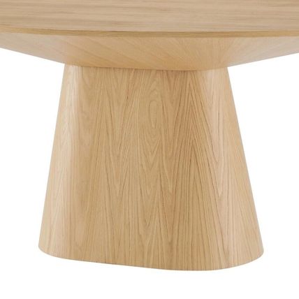 Mid-Century Modern 75” x 43.5” Oval Dining Conference Table Oak or Walnut