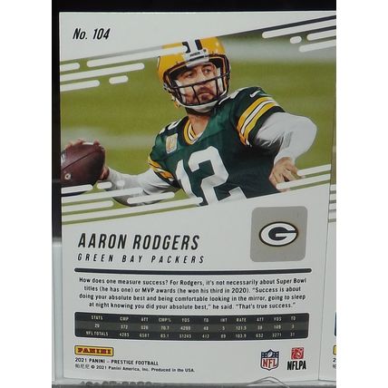 2021 Panini Prestige AARON RODGERS (Packers) Xtra Points Astral #104