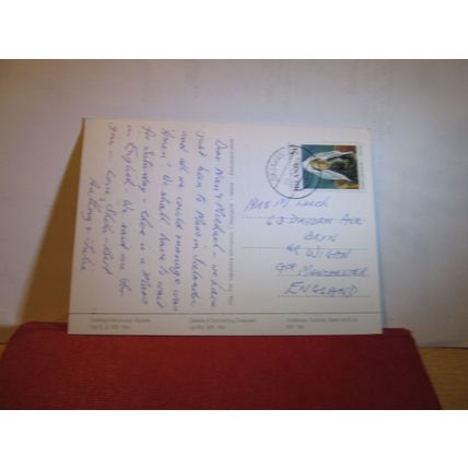 CATHEDRAL OF CHRIST THE KING, REYKJAVIK, ICELAND. used postcard 1990 pm =