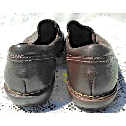 Montana Artisan Crafted Womens Flat Shoes Brown 6.5 Leather Round Toe Slip On