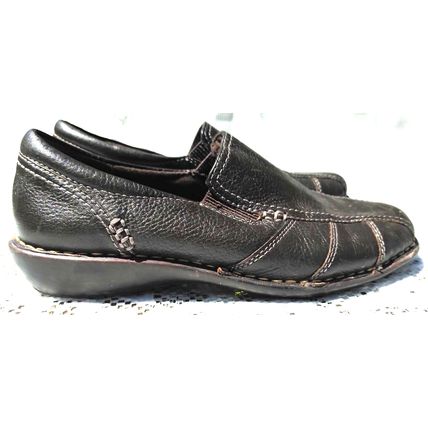 Montana Artisan Crafted Womens Flat Shoes Brown 6.5 Leather Round Toe Slip On
