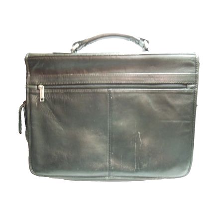 Vintage HERITAGE INDUSTRIES Genuine Leather Business Briefcase Made India