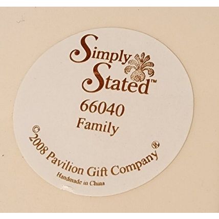 Pavilion Gift Simply Stated Families Warm Our Hearts Decorative Plate #66040