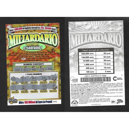 Gratta e Vinci - Miliardario - Lotto 1011