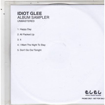 Idiot Glee : Album Sampler. PROMO CD. Happy Day.