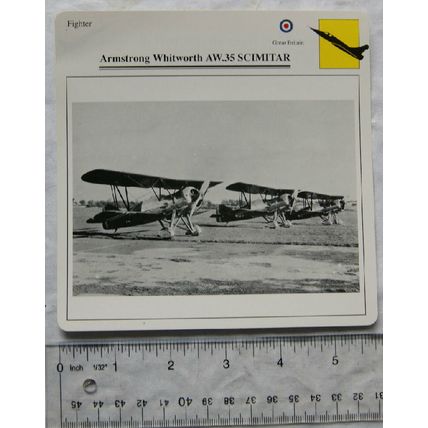 A.W.35 Scimitar - GB - Fighter - Collectors Club Card