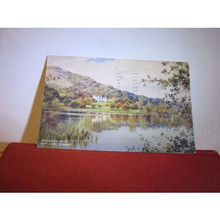 TROSSACHS HOTEL & LOCH ACHRAY, SCOTLAND by Brian Gerald used postcard 1950 pm =