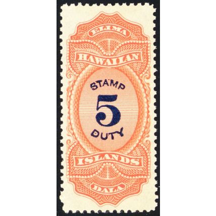 Hawaii R15, Mint VF NH $5 - Stuart Katz