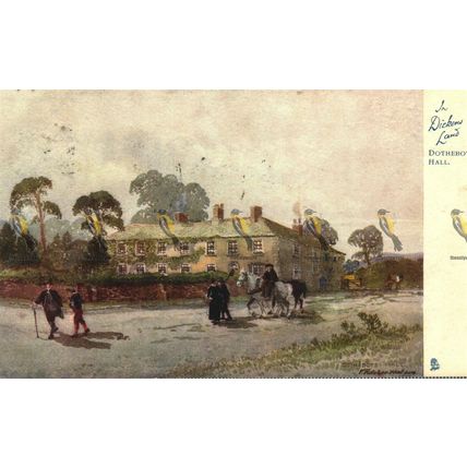 In Dickens Land, Dotheboys Hall, Co Durham (Yorks), 1163 Tuck Art Postcard, 1903