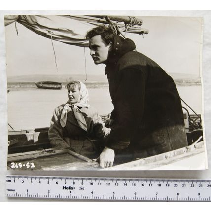 1950s photo Film Scene - Man & Woman on Yacht