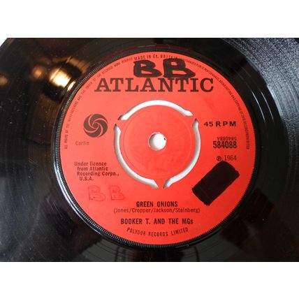 7"1964. BOOKER T AND THE MGs . GREEN ONIONS,ATLANTIC 584088.BOOT LEG. EXCELLENT