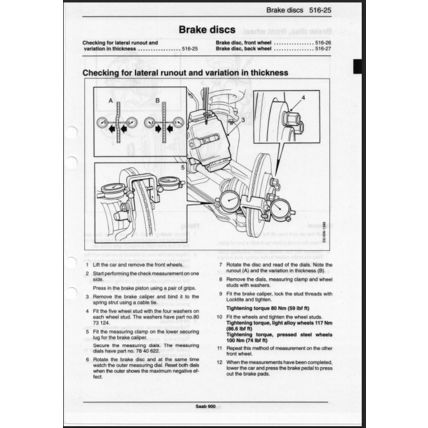 Saab 900 Brakes Workshop Manual 1994 1996 199525706 PDF
