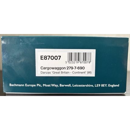 EFE Rail E87007 Cargowaggon Danzas 'Great Britain - Continent' Weathered - BNIB