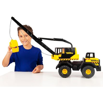 Tonka Steel Classics Mighty Crane - Made with Steel & Sturdy Plastic, Yellow Toy
