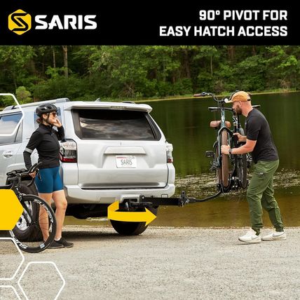 Swing Away Hitch Adapter by Saris | 2" Receiver, 250 Lb Capacity | Easy Access &