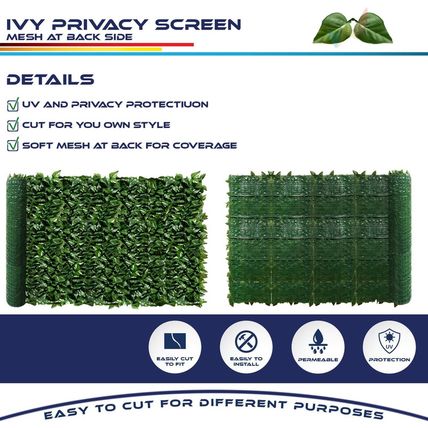 58"X117" Faux Leaf Privacy Fence Screen Artificial Laurel Leaves Fence Cover Wal