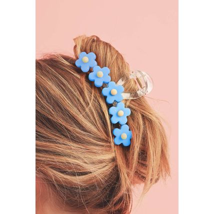 Light Blue Flowers Cute Hair Claw Clip