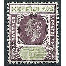Fiji 1914 SG132 5d Dull Purple & Olive-Green Mounted Mint ... .