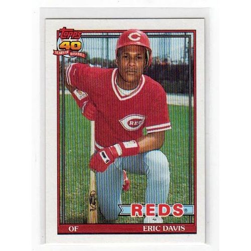 1991 Topps Eric Davis baseball card #550 – Reds