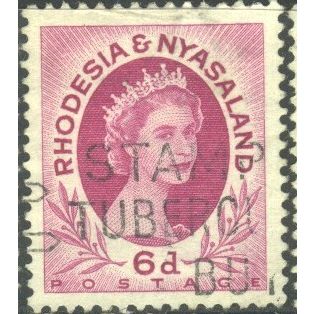 Rhodesia & Nyasaland 1954 - SG7 - 6d purple - used