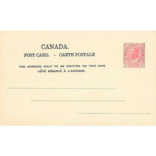 Canada #P33K Admiral Postal Card MINT 3 ADDRESS LINES UNLISTED Quebec Official