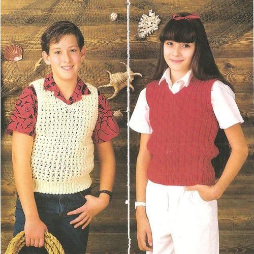 Crochet Child's Pattern Cross Stitch Vest (1)