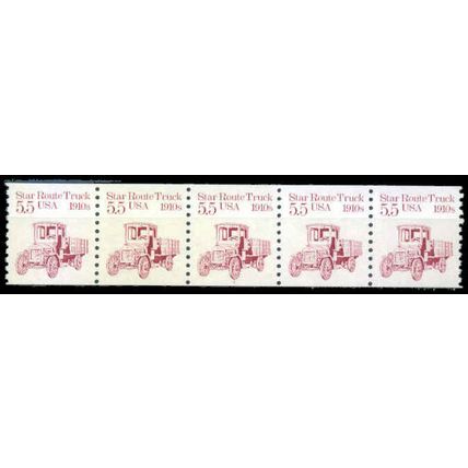 2125 5.5c Star Route Truck Fine MNH Dry Gum PNC 1/5 P0015