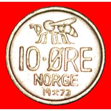 HONEYBEE (1959-1973): NORWAY ★ 10 ORE 1973★OLAV V 1957-1991★LOW START★NO RESERVE