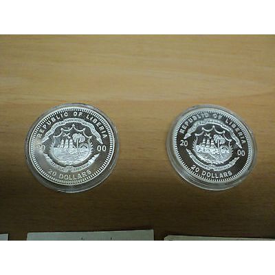 Two American Mint $20 Silver Coins Franklin Roosevelt and George Washington