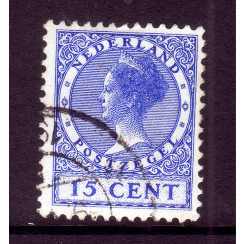 NETHERLANDS 1924 SG 320A 15c BLUE FINE USED #7