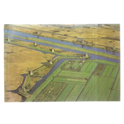DRAINAGE MILLS, KINDERDIJK, HOLLAND .unused vintage postcard =