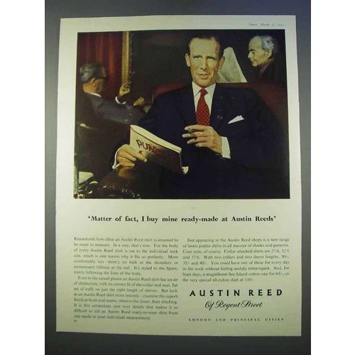 1955 Austin Reed Shirt Ad - I Buy Mine Ready-Made