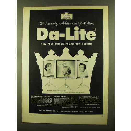 1955 Da-Lite Challenger Silver-King Versatol Screen Ad