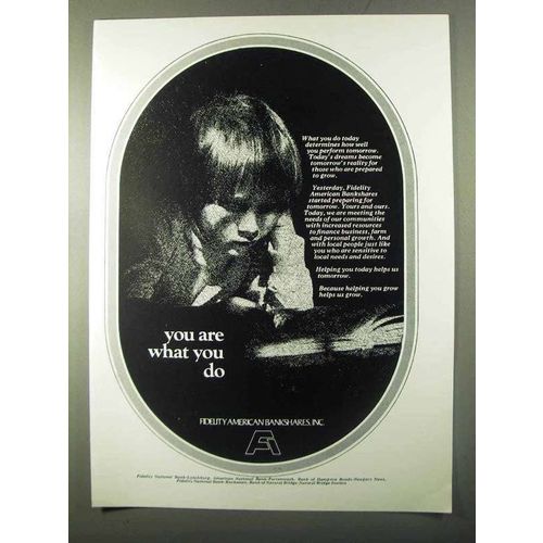1971 Fidelity American Bankshares Ad - What You Do