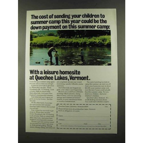 1972 Quechee Lakes Vermont Ad - This Summer Camp