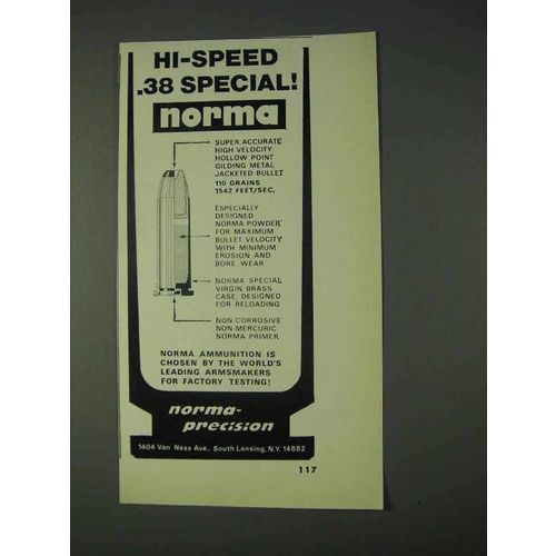 1972 Norma .38 Special Bullet Ad!
