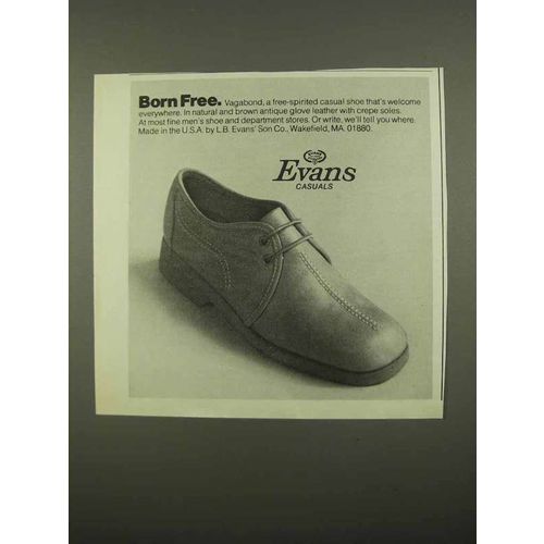 1975 Evans Vagabond Shoe Ad - Born Free