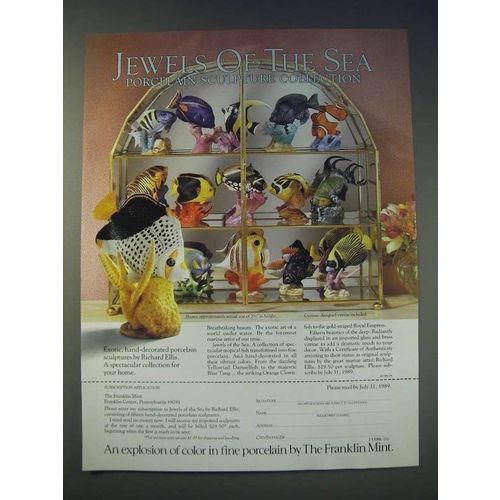 1989 Franklin Mint Ad - Jewels of the Sea by Richard Ellis