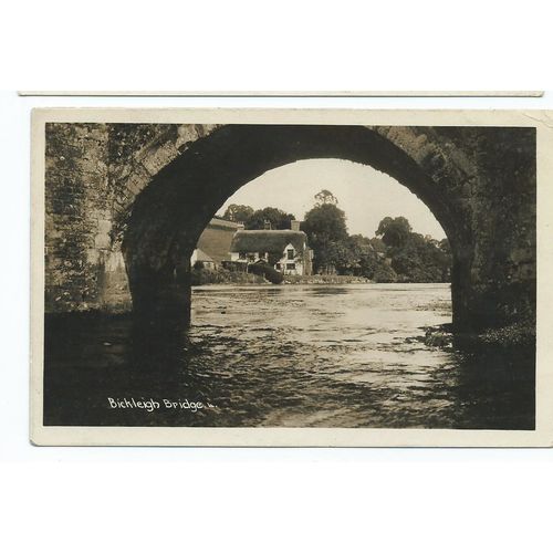 devon postcard bickleigh bridge rp posted 1929