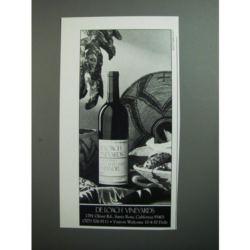 1989 De Loach Vineyards Ad
