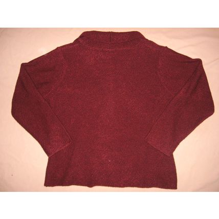 Womens Lemon Grass Red Cardigan PXL 44 Inch Chest Sweater Nubby Texture