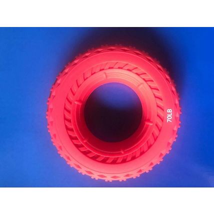 Effective Silicone Tyre Shaped Stress Relief Finger Grip Hand ExerciserRed-70LB