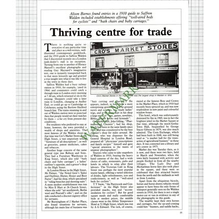 9597) Saffron Walden Essex Cro's Market Stores - c.1988 Article