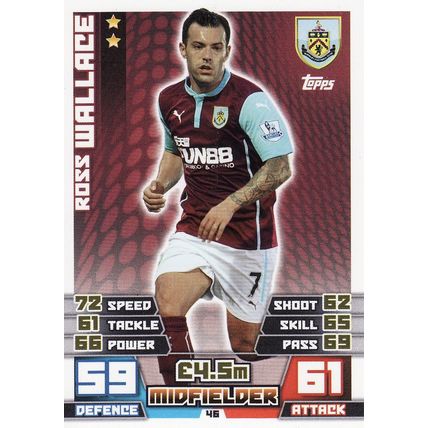 Match Attax 2014/2015 46 Ross Wallace Burnley
